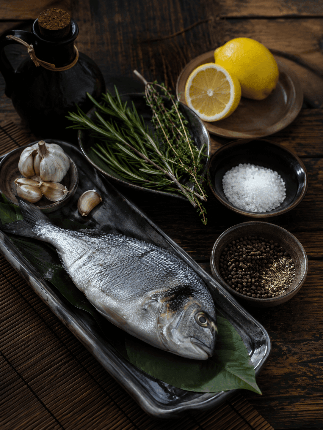 Запечённая рыба с лимоном и травами