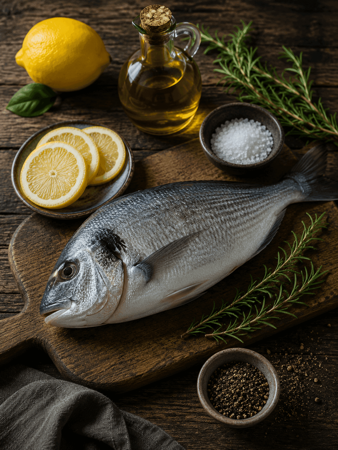 Дорадо с лимоном и травами